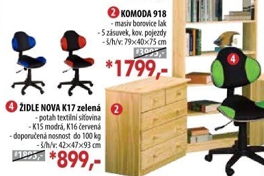 Židle NOVA zelená K17