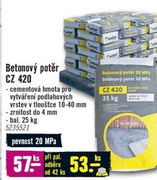 Betonový potěr Weber