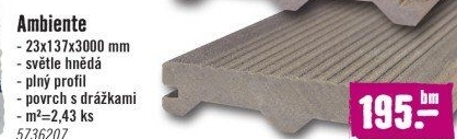 Terasové prkno WPC Woodplastic