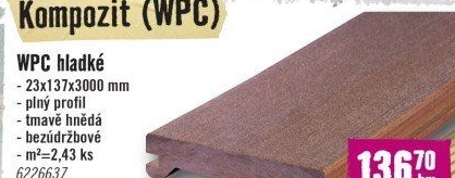 Terasové prkno WPC Woodplastic