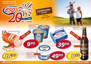 akční leták ESO MARKET 6.6.2018-17.6.2018