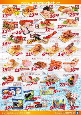 akční leták ESO MARKET 6.6.2018-17.6.2018