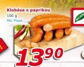 Papriková klobása Maso uzeniny Písek