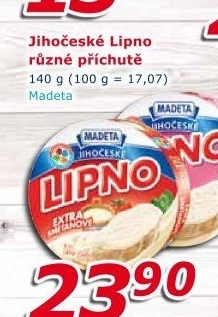 Tavený sýr Jihočeské Lipno Madeta
