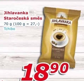 Mletá káva Staročeská směs Jihlavanka
