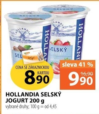 Ochucený jogurt selský Hollandia