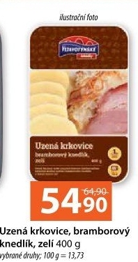 Krkovice uzená s bramborovým knedlíkem a zelím Vltavotýnské lahůdky