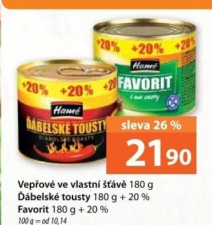 Vepřové maso ve vlastní šťávě Hamé