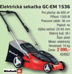 Elektrická sekačka Einhell GC-EM 1536