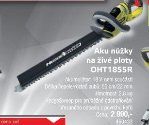 Nůžky na živý plot Ryobi OHT 1855R