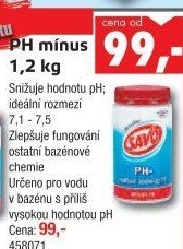 Přípravek do bazénu pH minus Savo