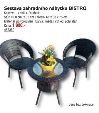 Zahradní set Bistro