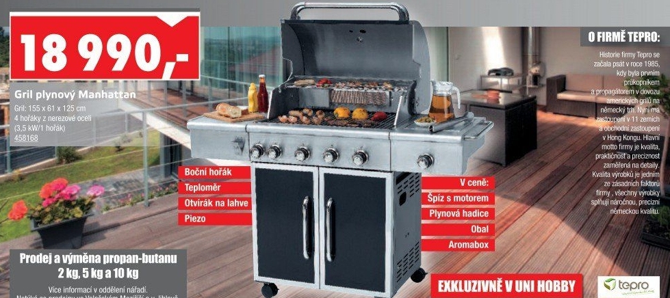 Plynový gril Manhattan Tepro