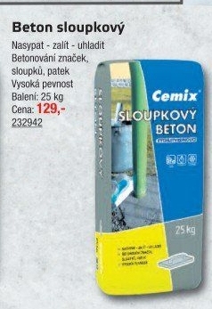 Sloupkový beton Cemix