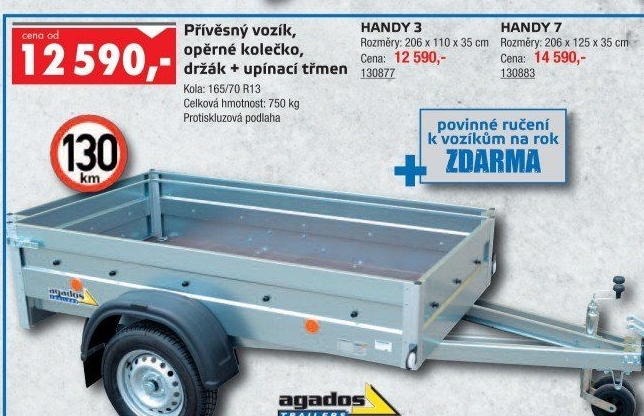 Přívěsný vozík Handy Agados