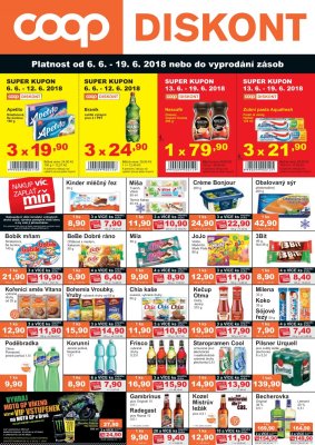 akční leták COOP 6.6.2018-19.6.2018