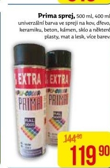 Barvy ve spreji Prima