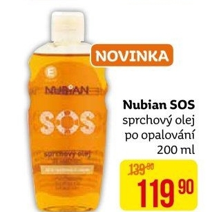 Sprchový olej po opalování SOS Nubian