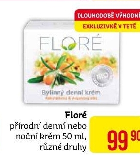 Krém pleťový bio Floré