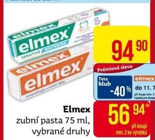 Pasty na zuby Elmex