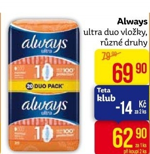 Vložky dámské Ultra Always