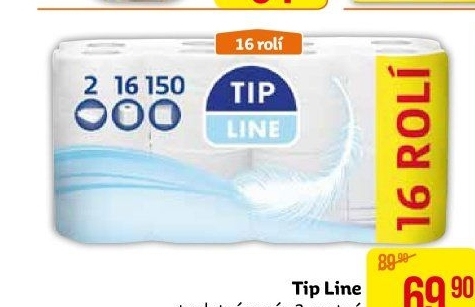 Toaletní papír 2vrstvý Tip Line