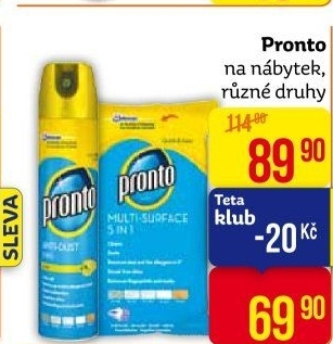 Prostředky čisticí Pronto