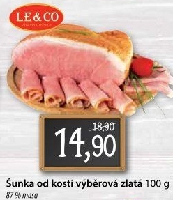 Šunka od kosti výběrová LE&amp