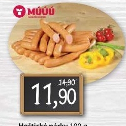 Párky hoštické Maso uzeniny Písek