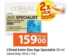 Krém pleťový proti vráskám Age Specialist L'oréal