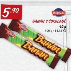 Tyčinka Banán v čokoládě Dolcezza