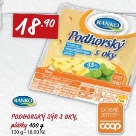Sýr Podhorský s oky Ranko