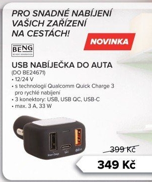 Nabíjecí USB zásuvka Beng