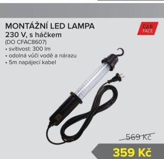 Montážní lampa Carface
