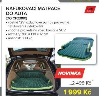 Nafukovací matrace do auta Carface