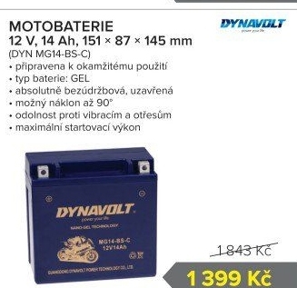 Motocyklová baterie Dynavolt