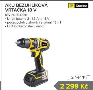 Aku vrtačka Starline