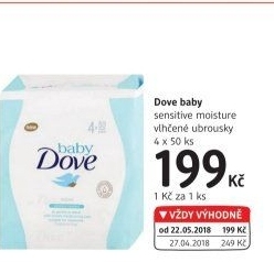 Vlhčené ubrousky dětské Baby Dove Sensitive Moisture