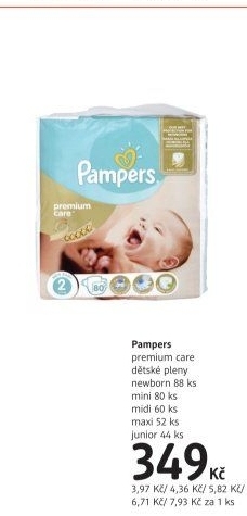 Pleny dětské Pampers Premium Care