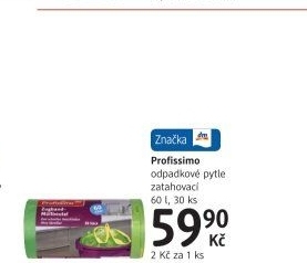 Zatahovací pytle na odpadky 60 l Profissimo