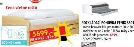 Rozkládací pohovka FENIX lakovaná
