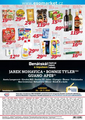 akční leták ESO MARKET 20.6.2018-1.7.2018