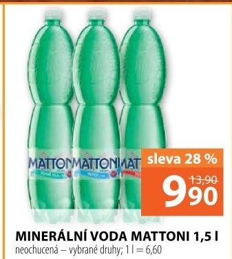 Přírodní voda Mattoni