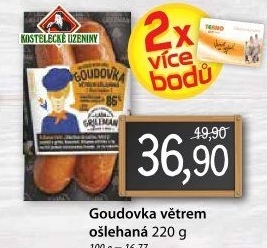 Klobása Goudovka větrem ošlehaná Láďa Grileman Kostelecké uzeniny