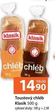 Toustový chléb Coop Klasik