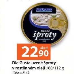 Šproty uzené v oleji Dle Gusta