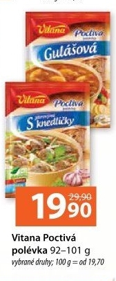 Instantní polévky Poctivá polévka Vitana