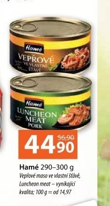 Luncheon meat Vynikající kvalita Hamé