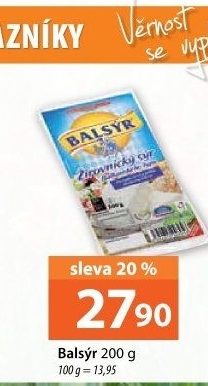 Sýr Balsýr Mlékárna Žirovnice