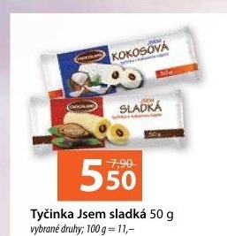 Tyčinka Jsem sladká Chocoland